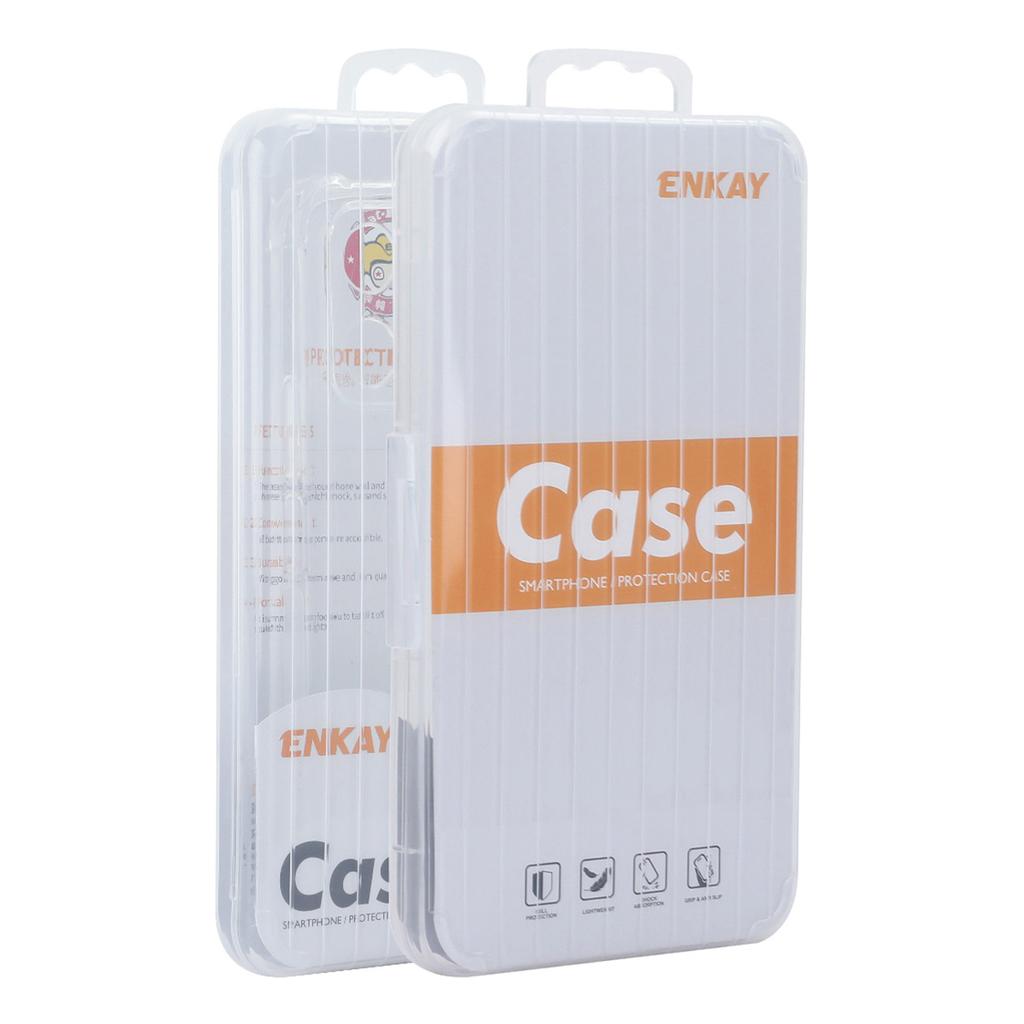 ENKAY HAT PRINCE Pro TCL 505 Průhledné pouzdro Zesílené čtyři rohy TPU Kryt na telefon