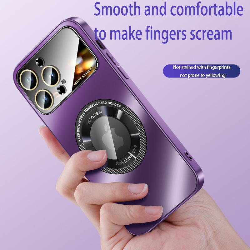 

AG Матовая задняя крышка Стеклянный защитный чехол для объектива для iPhone 14 13 12 Pro Max 11 Ударопрочный магнитный для оболочки Magsafe