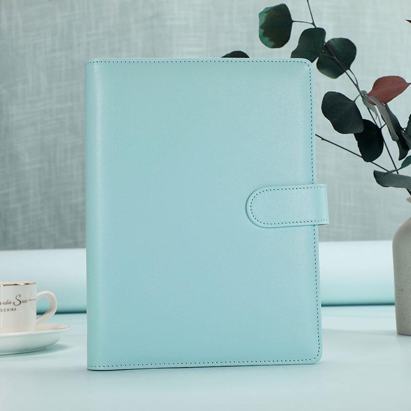 Custom Pu Leather Budget Binder Office Supplies Notebook Planner Cover Binder Ring Bound Planner With Buckle