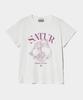 Seteo (W) Capri Citron Drawing Summer Graphic Short Sleeve T-Shirt Magenta Purple