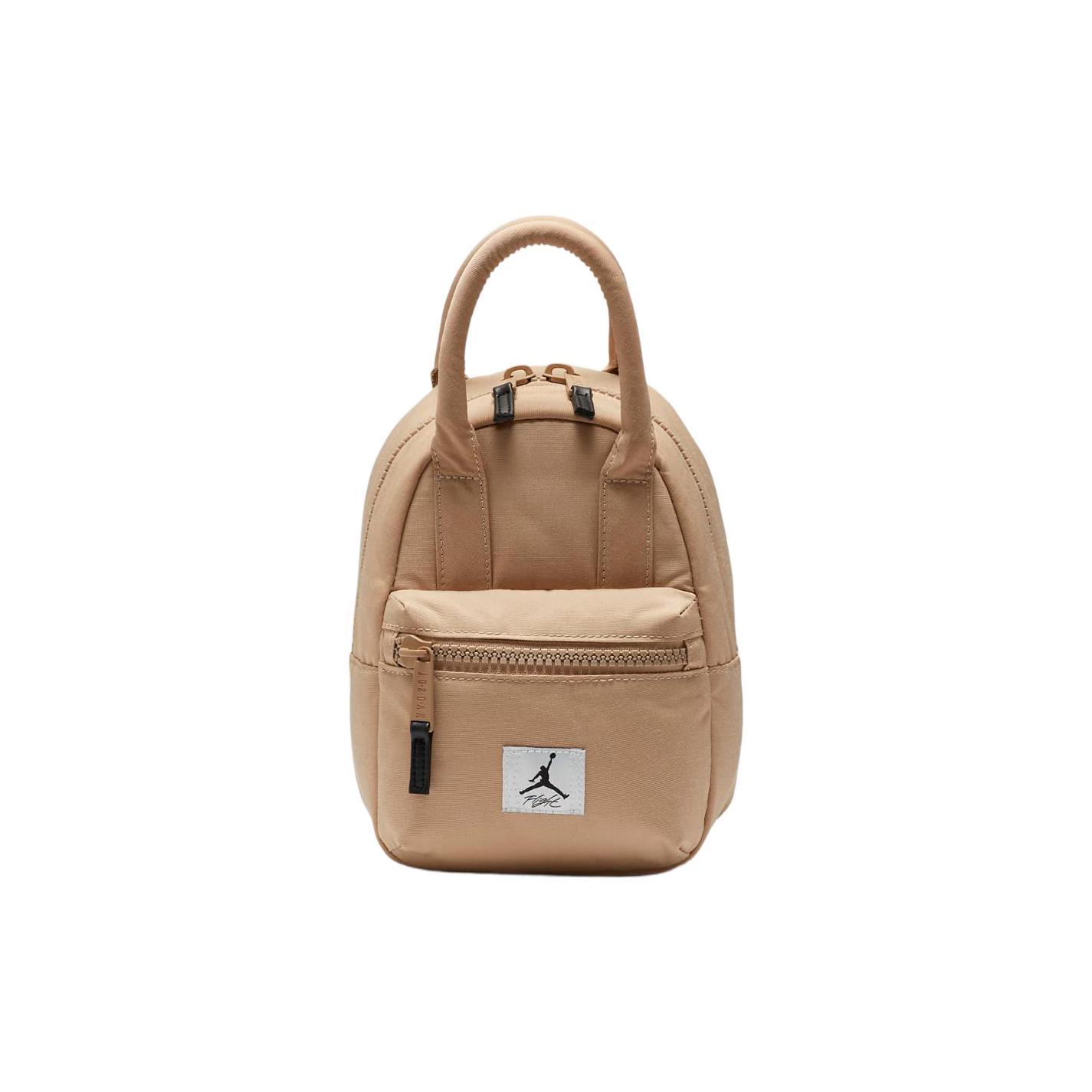 

New Jordan Cotton With Nylon Backpack Mini Women s Coffee FD6768-258 17.8*10.2*22.9CM