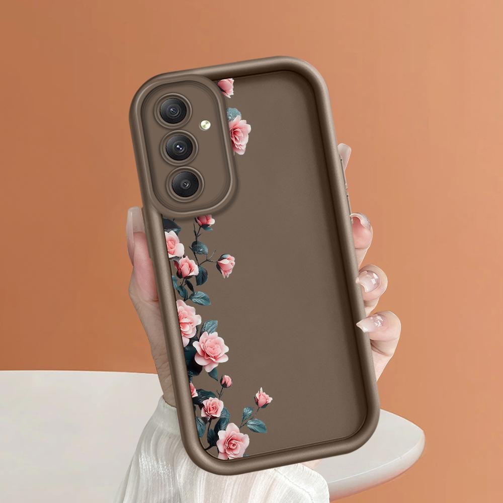 Weiches Silikon-Telefongehäuse mit quadratischem Leiterdruckmuster, vollständige Abdeckung, Kamera, stoßfestes Schutzgummigehäuse für Samsung