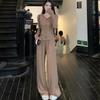 Stylish Slim-Fit Hooded Sun Protection Cardigan & Wide-Leg Pants Two-Piece Set