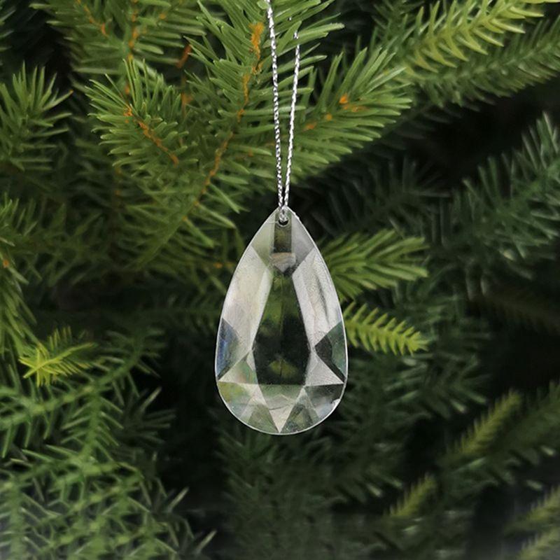 5/10Pcs Christmas Decoration Crystal Snowflake Hanging Xmas Tree Pendant Ornaments for Home Decor Party 2025 New Year Supplies