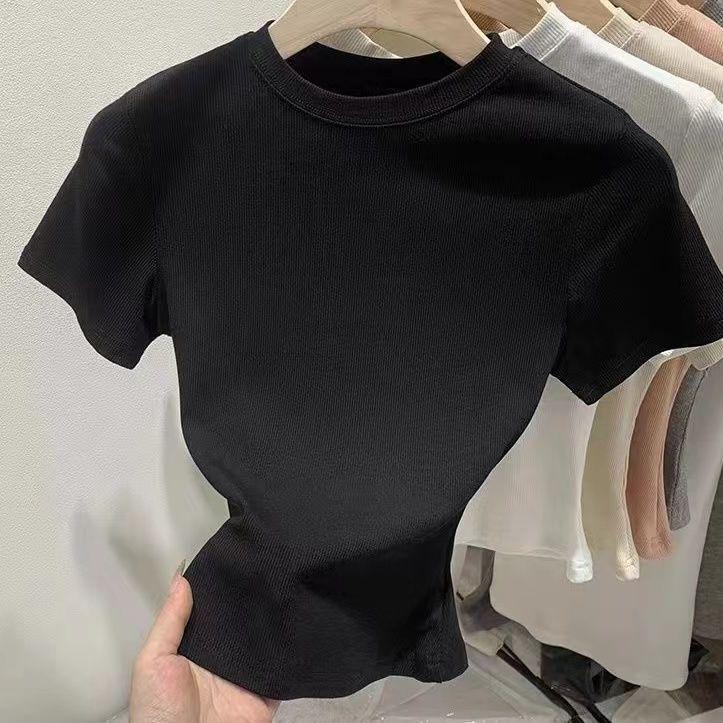 

Дофаминовая нить для похудения Женская летняя футболка с коротким рукавом – Универсальная с прямыми плечами и круглым вырезом XL (57.5-65 kg)