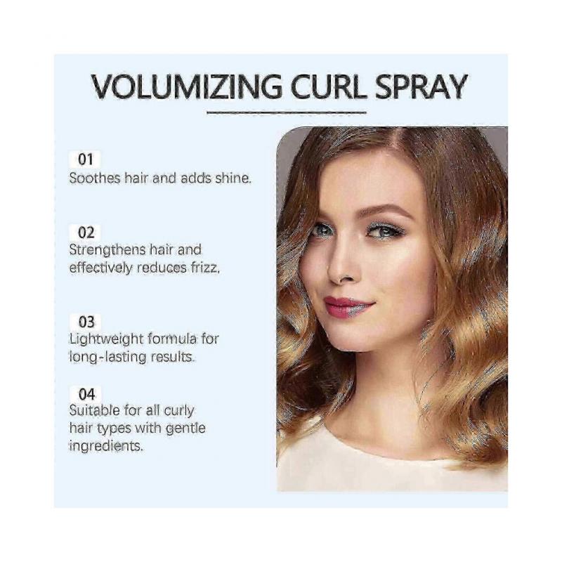 Hoegoa Locken Styling Spray Sanfte feuchtigkeitsspendende und glättende Haarpflege für voluminöses Haar und zur Verbesserung von Frizz
