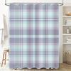 Modern Plaid Shower Curtain Waterproof Fabric Bath Decor for Home Decor