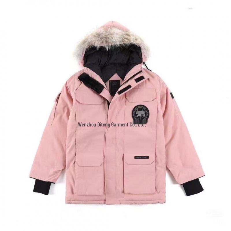 Unisex Expedition Down Jacket Model 08 with Wolf Fur Hood