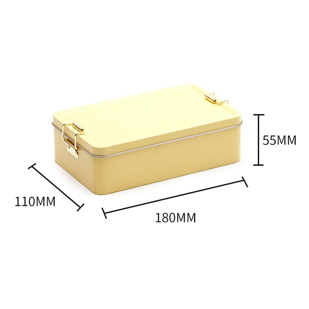 New With Lid Tinplate Box Rectangular Shape Multi Color Metal Storage Box Buckle High Quality Candy Box Kitchen Organization