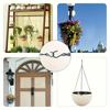 6-Pack Black Iron Hanging Basket Chains with Hooks Multifunctional Metal Chain Hooks for Garden Pots and Baskets DIY Bird Feeder