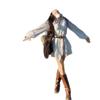 French White Long-sleeved Dress Children's Summer New Xinjiang Travel Vacation Style Wear Short Skirt Early Autumn