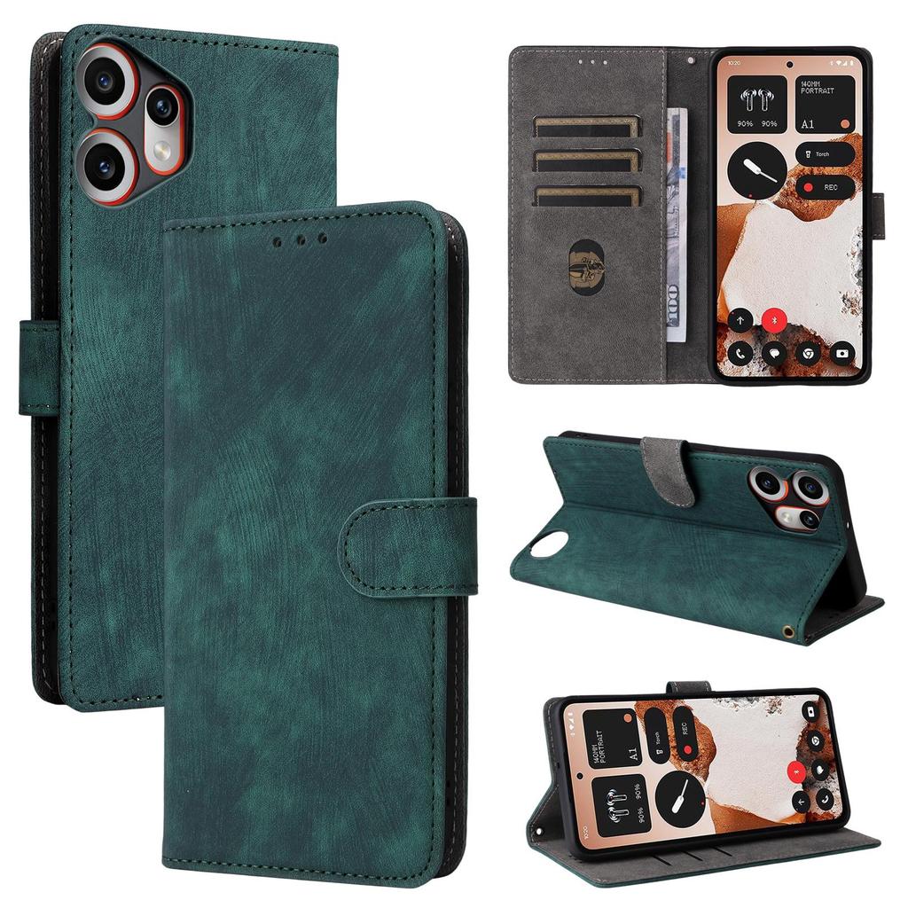 Flip Cover für Nothing CMF Phone 2 Pro PU-Leder Ganzkörperschutz Mit [RFID-Blockierung] Stoßfest Langlebig Retro Handyhülle