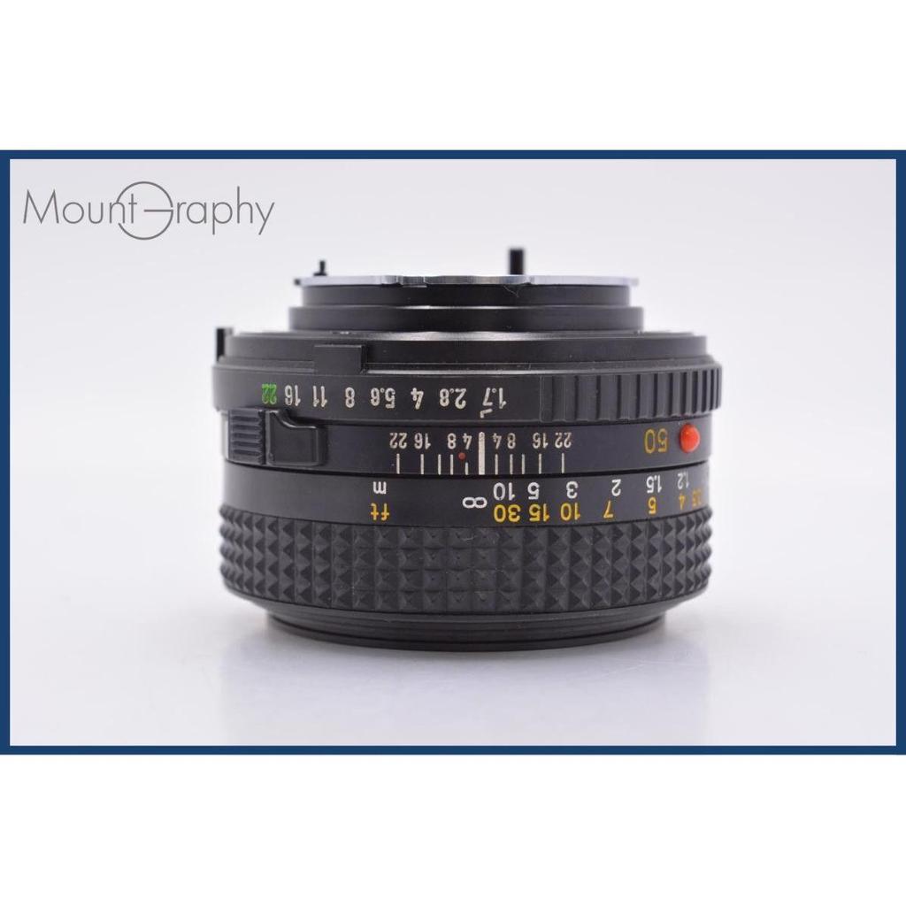 Used [Operation Guaranteed] Minolta MINOLTA MD 50mm F1.7 with front and rear caps & lens filter included for free #am8970