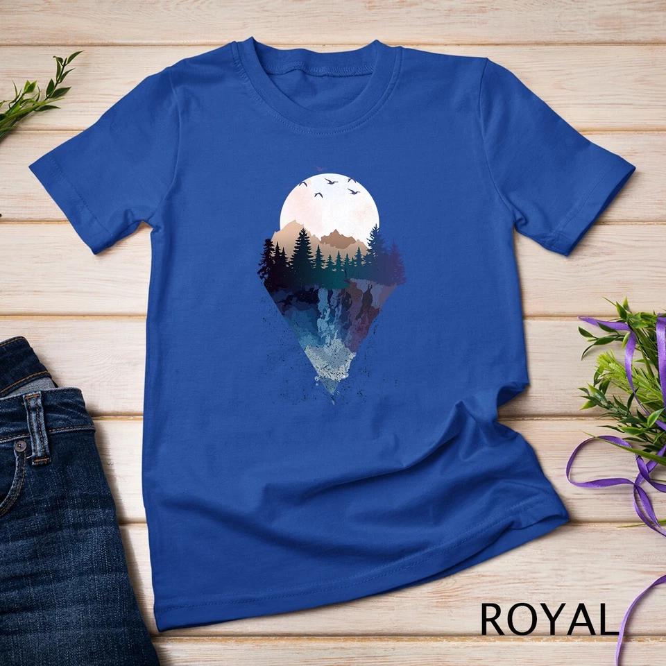 Funny Geometric Mountain Abstract Geometry Outdoor Gifts T-Shirt Unisex T-shirt 10 M