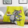 Tom and Jerry Cartoon Poster PrintBlanket Flannel Throw Blanket for Sofa, Bed, Travel, Camping, Office