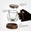Japanese style filter tea cup tea water separation thickened heat-resistant glass office creative wooden handle magnetic cup