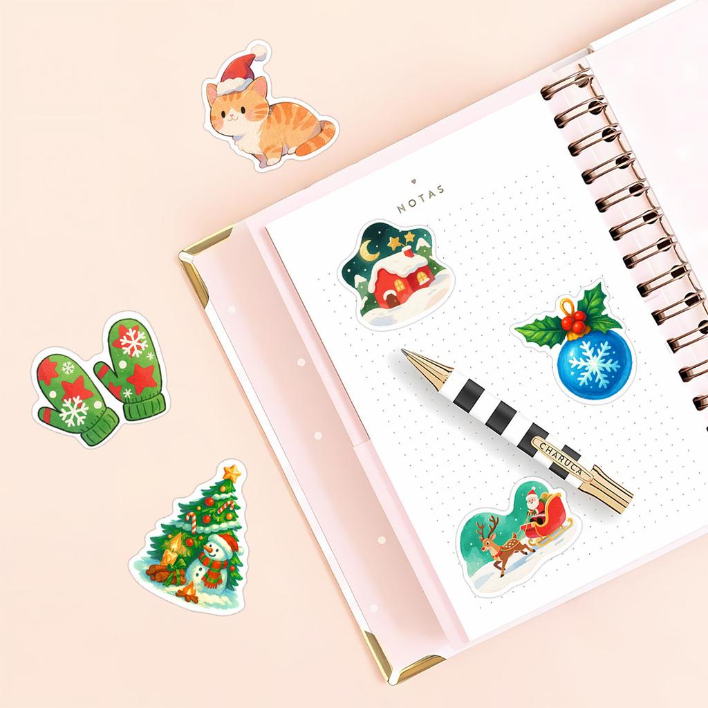 50 Kreatywnych Świątecznych Naklejek na Prezenty Dla Dzieci, na Notesy, Artykuły Papiernicze, Magnesy na Lodówkę i Naklejki Dekoracyjne