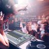 Ammoon MX 1200USB BT 12 Channel Mixing Console Mixer Built In 16 DSP Effects +48V Phantom Power Supports BT Connection