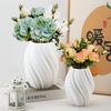 1PC Wave Shaped Plastic Vase Home Living Room Office Flower Arrangement Decoration Crafts Wedding Table Center Vase Ornament