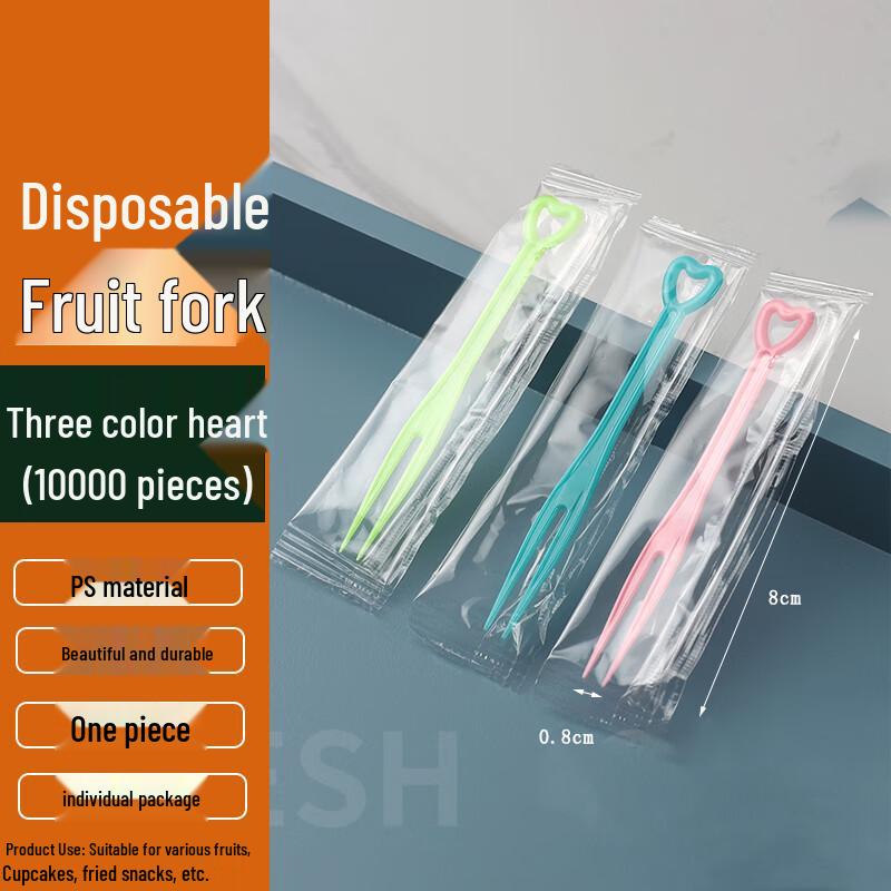 Homeglen Einweg-Kunststoff-Fruchtspieße in Herzform