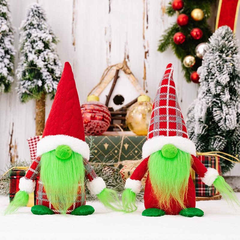 New Grinch Doll With Green Hair Adorable Christmas Decoration For Holiday Cheer