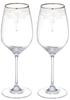 JILL STUART Pair Wine Glasses, 340cc, Clear, Set of 2. Stylish and Cute. Perfect As a Wedding Gift. Made In Japan. Comes In a Gift Box and Is Wrapped.