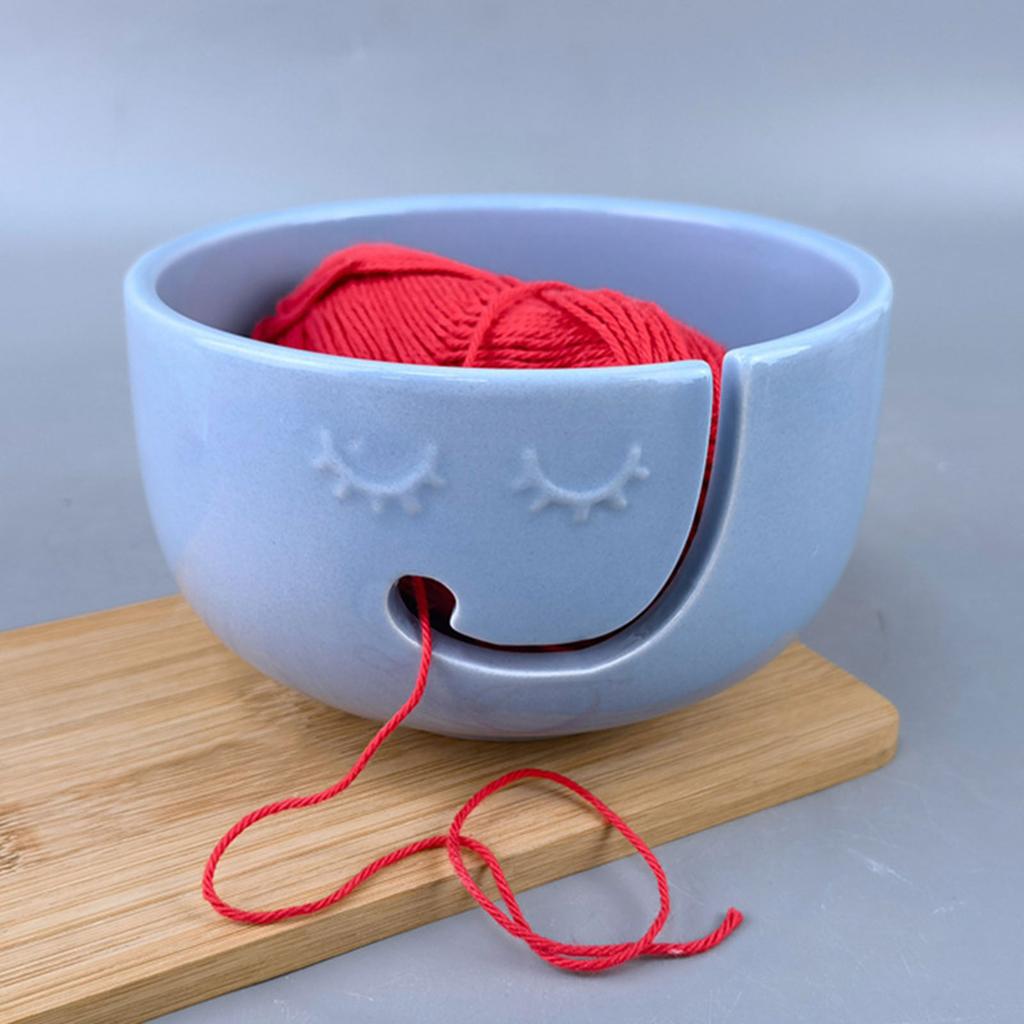 Crochet Storage Bowl Large Organizer with Holes to Let Yarn through Decorative Accessories String Storage Sheep Shape Yarn Bowl