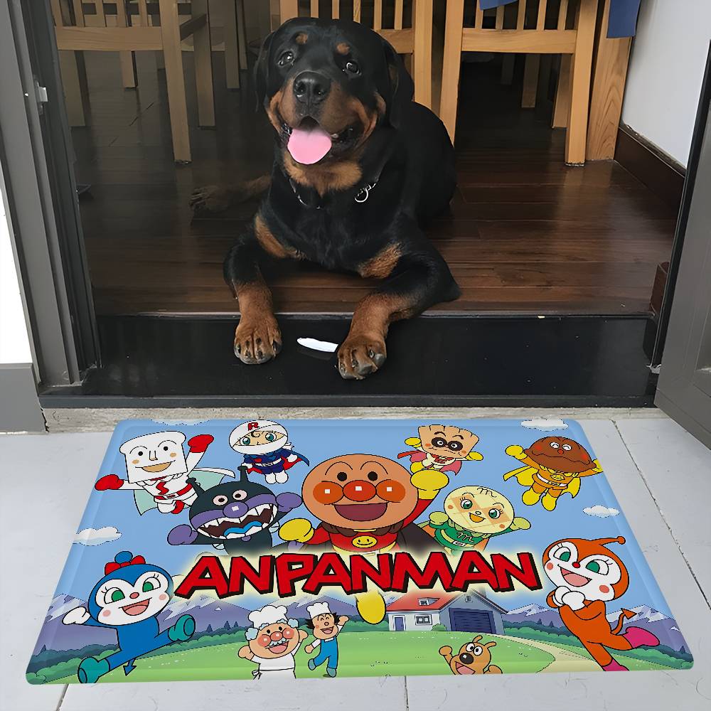 A-Anpanman Anime Bathroom Mat Kids Room Bedroom Decoration Balcony Anti-Slip Doormat Living Room Welcome Rug