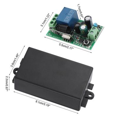 AC 220V 1CH Wireless Remote Control Relay Receiver Module with 2 Transmitters 433MHZ