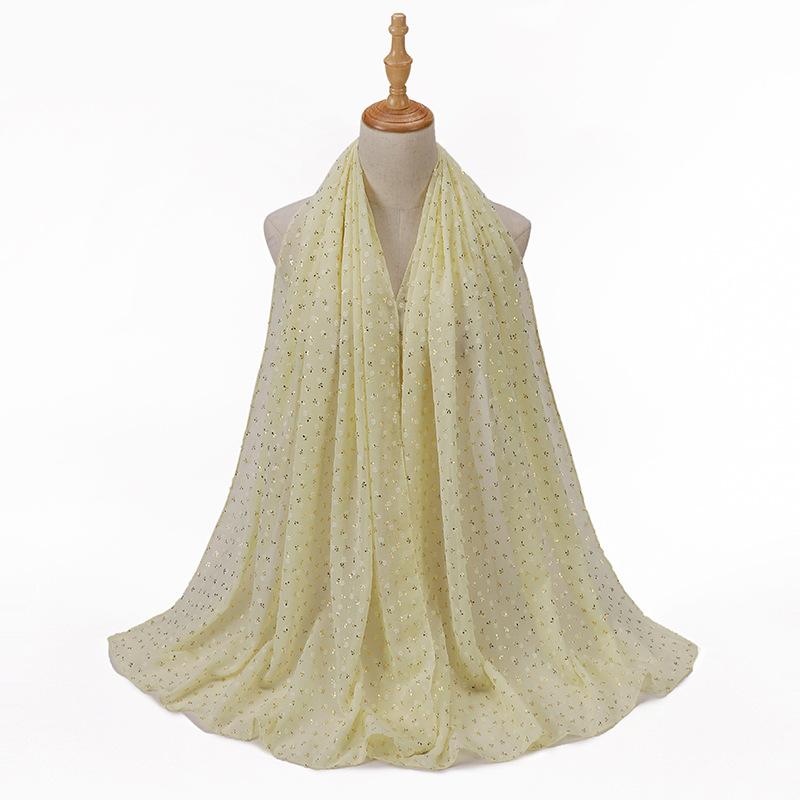 Stamping Chiffon Hijabs For Women Plain Bubble Pearl Scarf Head Hijab Wrap Solid Shawls Headband Foulard Femme Muslim Hijab