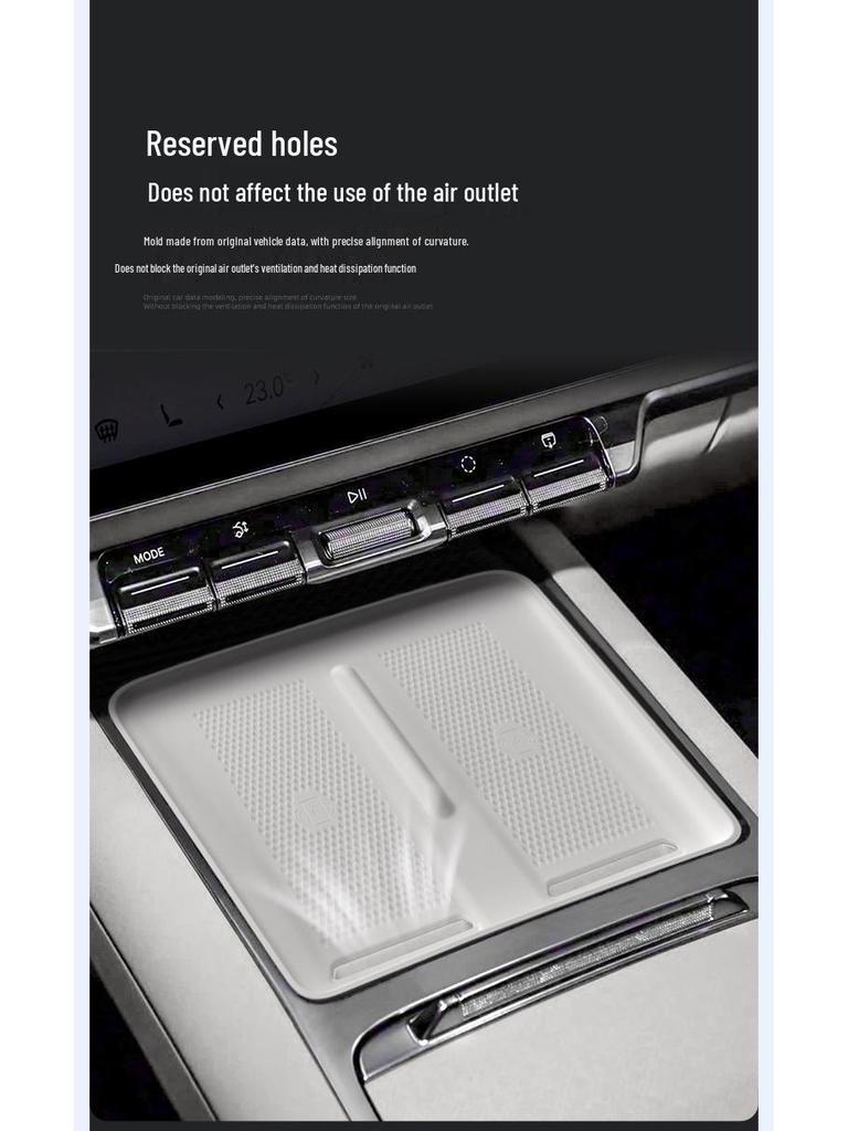 Zeekr 7X Wireless Charging Silicone Pad - Anti-slip Center Console Accessory for 26 Models