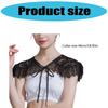 Elegant Lace Trimmed Polyester Shawl For Weddings Parties Office Lightweight Breathable Wrap