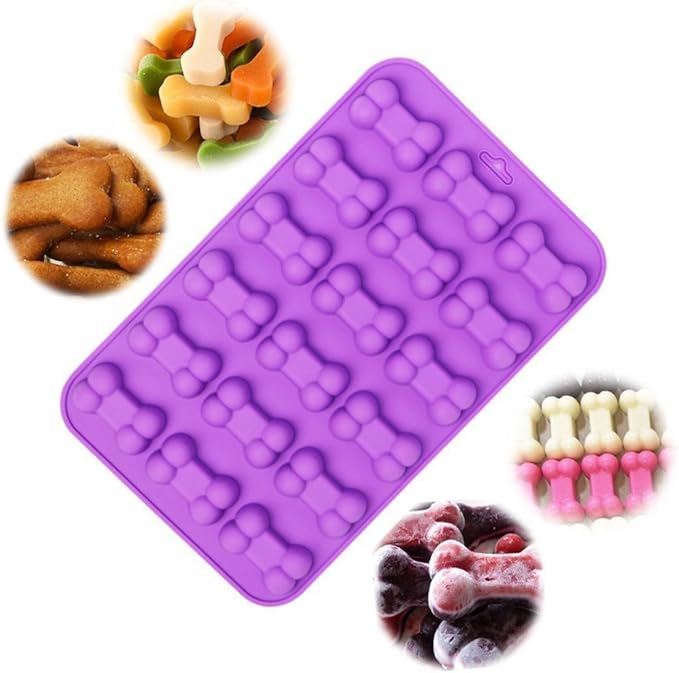 2pcs Safe And Soft Dog Bone Silicone Mold For Candy And Ice Bone Ice Trays Dog Bone Ice Candy Mold