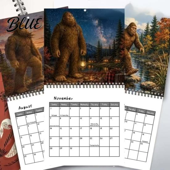 Unique Ape Illustration with Spiral 12-Month Wilderness Wall 2027 Calendar Savage Art Planner Decorative Binding
