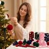 10pcs Multicolor Christmas Tree Hanging Ornaments Flocking Christmas Ball Home Party Decor