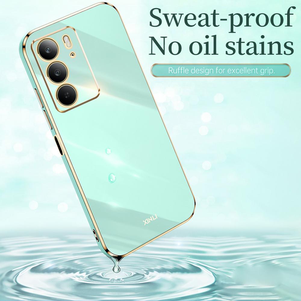 XINLI For Realme C75 4G Case Ring Kickstand Electroplating TPU Phone Cover