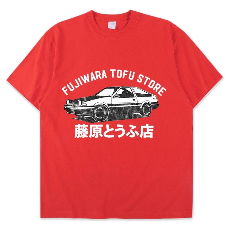 

Drift Japanese Anime AE86 Initial D Двостороння футболка з круглим вирізом і короткими рукавами Літні повсякденні футболки Модна чоловіча футболка унісекс M