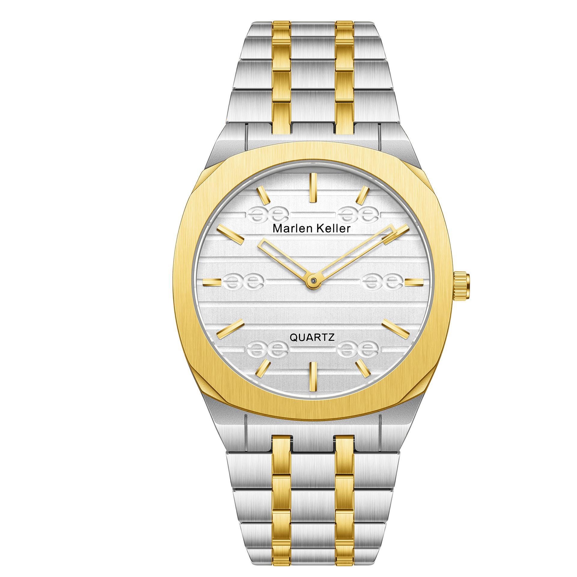 

Роскошные часы Деловые часы Мужские Модные Квадратный циферблат Нержавеющая сталь Календарь Мужские Кварцевые часы