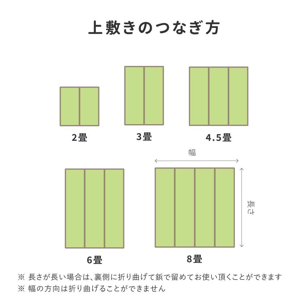 Hagiwara rush grass Midorikawa 6 tatami mat size 261 x 352 green carpet, design, Edo-style (approx. cm), affordable, unbacked, soft, border.