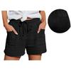 Lässige und bequeme Sommer-Shorts für Damen mit Kordelzug und dekorativen Taschen