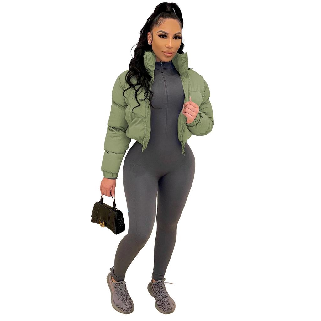 Women's Autumn-Winter Short Cotton Jacket - European American Style Outerwear