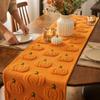 Halloween Pumpkin Embroidered Table Runner for Kitchen Dining Room, 18333 cm