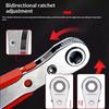 Adjustable Ratchet Wrench Multi-Function Quick Release Tool For Auto & Home Repairs