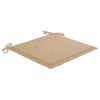Garden Chairs 4 Pcs with Beige Cushions Solid Teak Wood