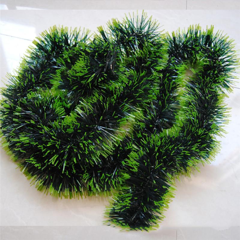 200 cm Bunte Weihnachtsdekoration Bar Tops Ribbon Garland Christbaumschmuck Weiß Dunkelgrün Cane Lametta Party Supplies