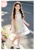 Girls' Summer Cheongsam Dress with Floral Print