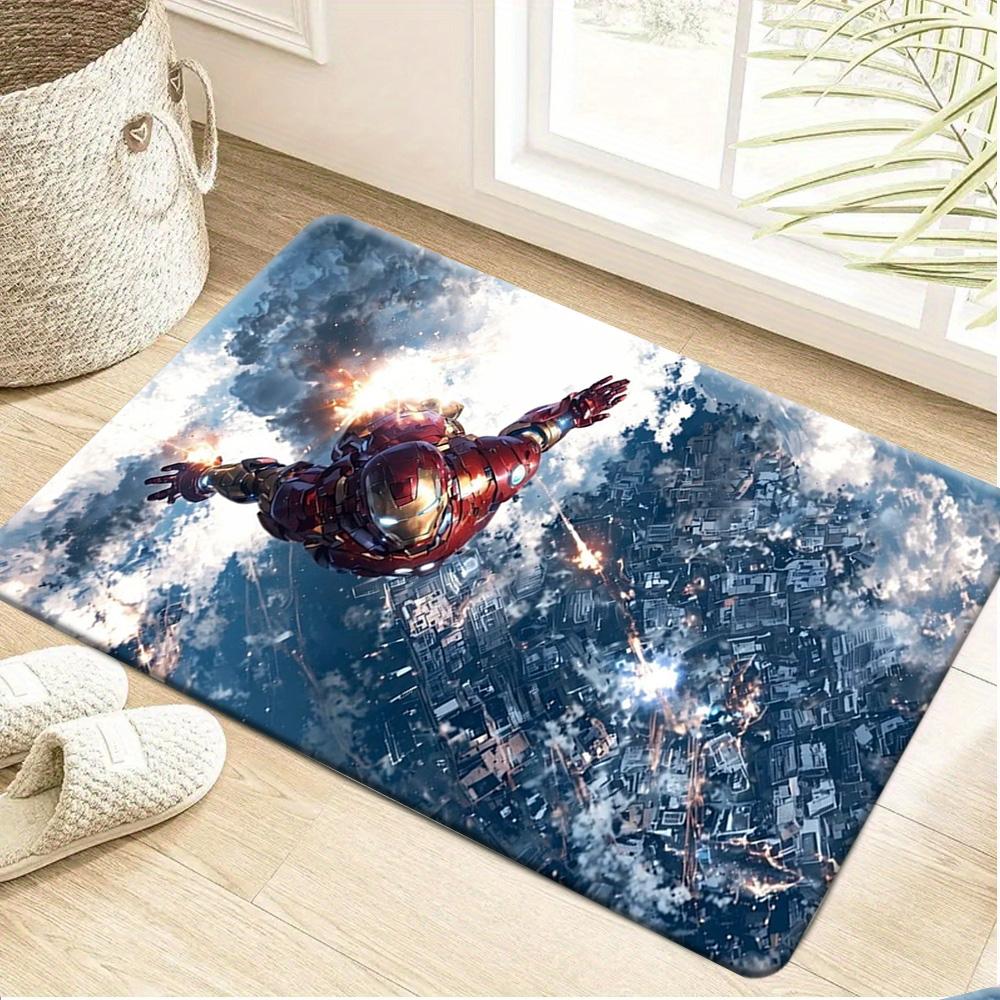 

Spider- Black Spider Print On Red Textured Background | Durable Polyester Carpet For Living Room, Bedroom, Game Room, Door Ma 40cm x 60cm