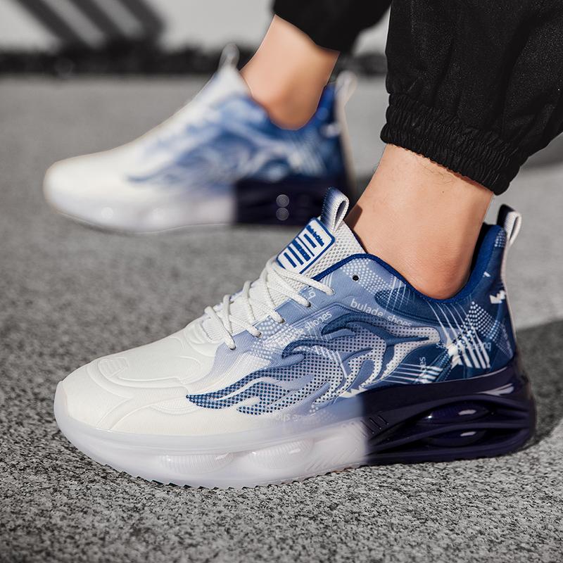 Running Shoes Men Comfortable Durable Thick-Soled Breathable Casual Men'S Shoes Lightweight Soft Lace-Up Sports Shoes Men