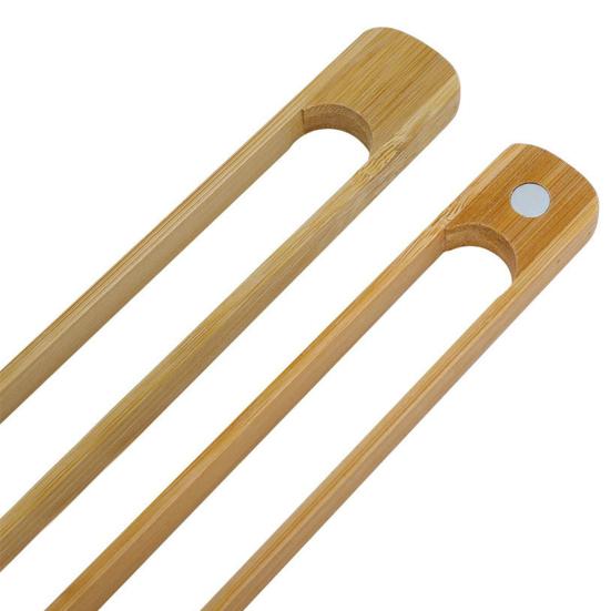 Magnetic Toaster Tongs Bamboo Serving Tongs 8.66 Inch Kitchen Utensils for Cooking Toast Bacon Muffin Bagel