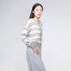 Sweet Basil Women's Casual Striped Long Sleeve Knit Sweater